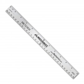12" Stainless Steel Ruler with Center Finding Scales with Logo