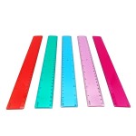 12 inches Translucent Color Ruler with Logo
