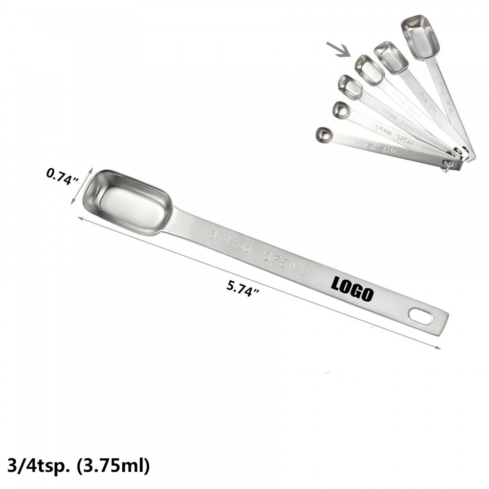 Logo Branded 3/4 TSP. Stainless Steel Measuring Spoon Logo Branded 3/4 TSP. Stainless Steel Measuring Spoon