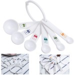 6-Piece Plastic Measuring Spoon Set with Logo