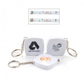 Square Tape Measure Key Chain with Logo  Square Tape Measure Key Chain with Logo