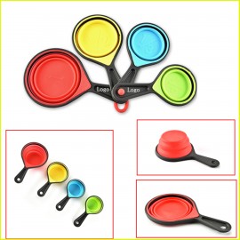 Silicone Measuring Spoons 4 Pieces with Logo  Silicone Measuring Spoons 4 Pieces with Logo