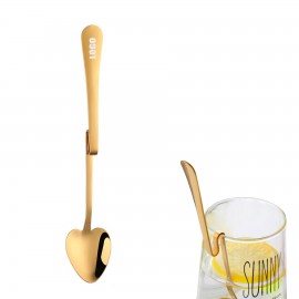 Curve Rest Heart Shaped Spoon with Logo  Curve Rest Heart Shaped Spoon with Logo