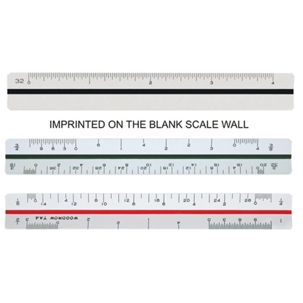 Personalized Triangular Architectural Ruler / High Impact Styrene (4")