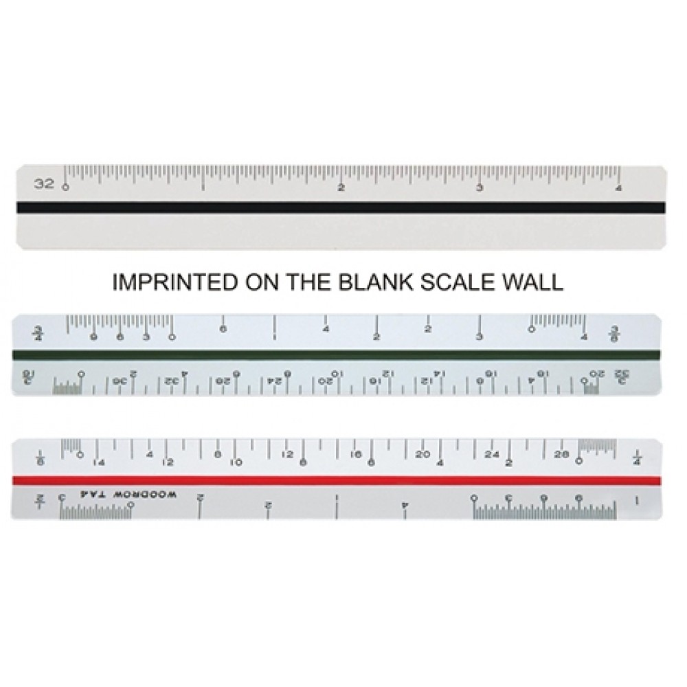 Personalized Triangular Architectural Ruler / High Impact Styrene (4") Personalized Triangular Architectural Ruler / High Impact Styrene (4")