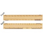 6" Architectural Wooden 4 Bevel Ruler with Logo