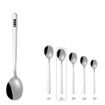 7.28 Inch Silver Dessert Coffee Spoon with Logo