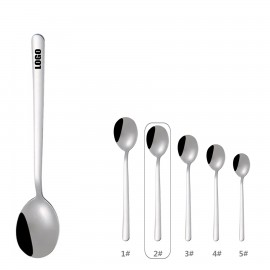 7.28 Inch Silver Dessert Coffee Spoon with Logo