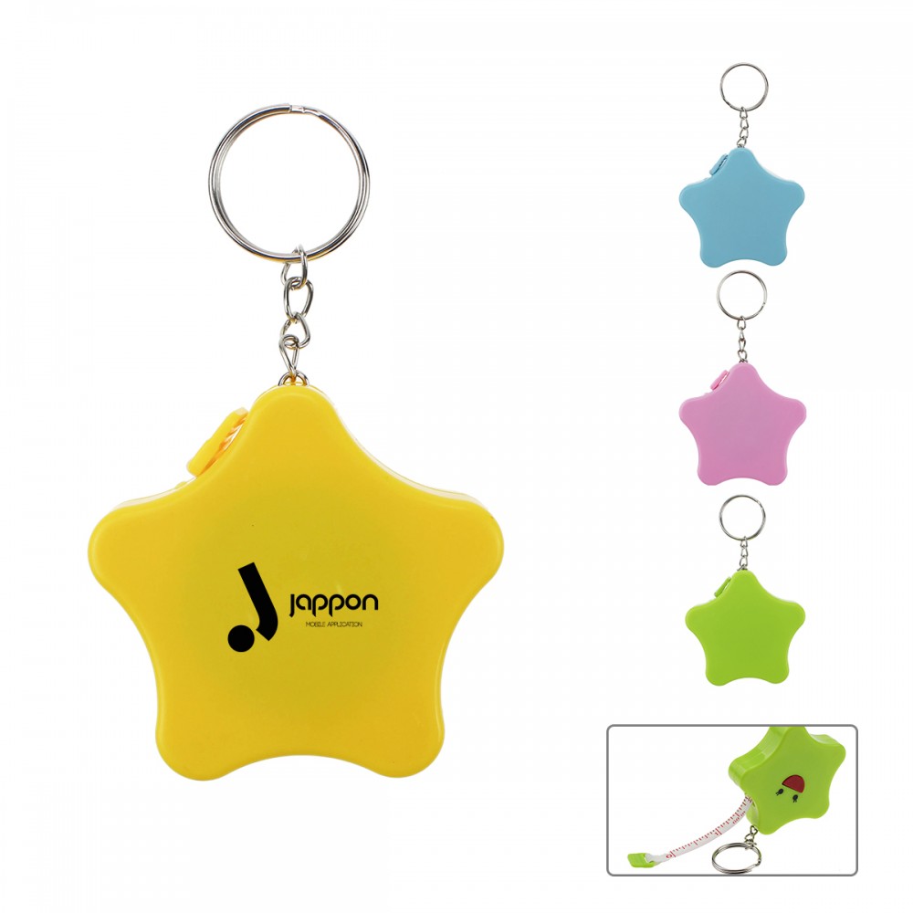 Personalized Colorful Keychain Tape Measure (Economy Shipping)