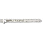 Stainless Steel 6" Pocket Ruler w/ MM Over 64ths with Logo