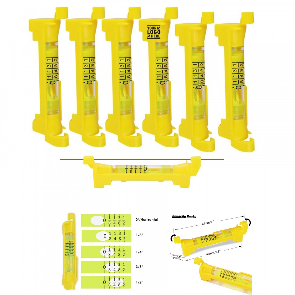 Building Trades Bricklaying Tiling Metalworking 3" Hanging Bubble Scale Mini Spirit Line Level with Logo