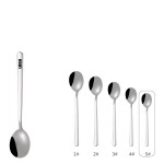4.60 Inch Silver Dessert Coffee Spoon with Logo