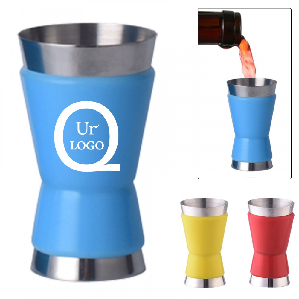 1Oz/0.5Oz Cocktail Double Measuring Cup with Logo