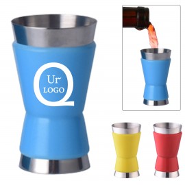 1Oz/0.5Oz Cocktail Double Measuring Cup with Logo