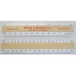 Personalized 4 Bevel Civil Engineering Ruler / Double Numbered (6")