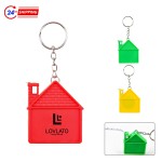 House Shape Tape Measure with Key Chain with Logo