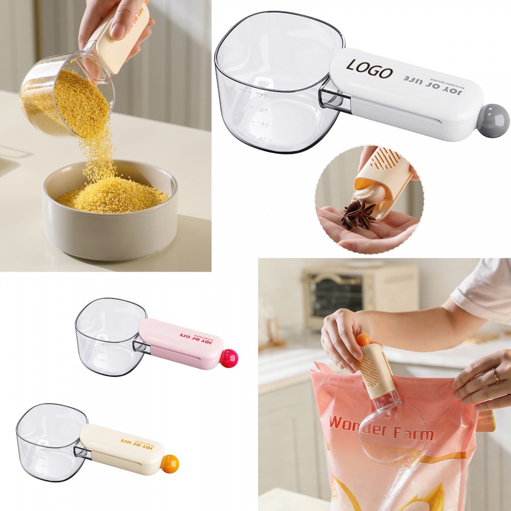 2?in?1 Measuring Scoop With Bag Clip with Logo
