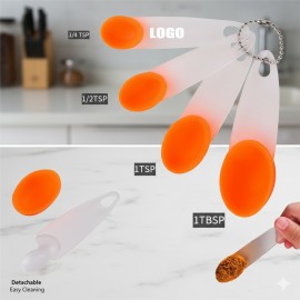Personalized 4-In-1 Silicone Measuring Spoons
