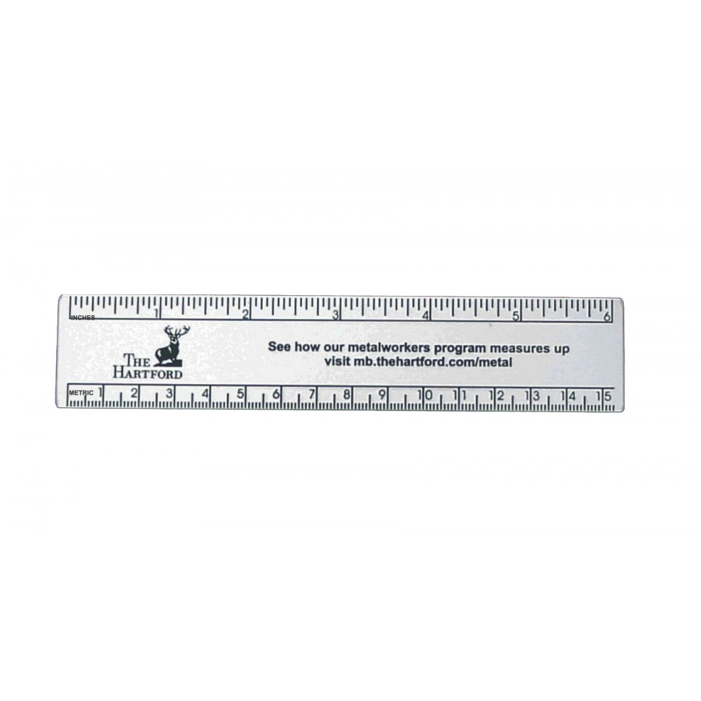 Personalized 6" Aluminum Ruler with a screen printed imprint - Many scales available! Made in the USA.
