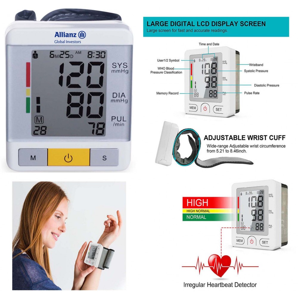 iBank(R) Wrist Blood Pressure Monitor, Pulse/ Heart Rate Monitor Custom Imprinted iBank(R) Wrist Blood Pressure Monitor, Pulse/ Heart Rate Monitor Custom Imprinted