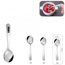 Logo Branded 5.31 Inch Silver Dessert Coffee Spoon