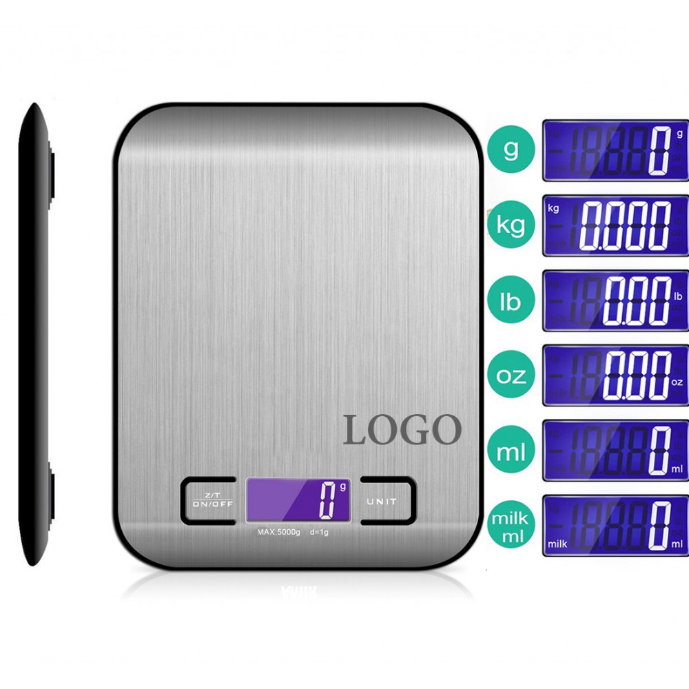 Stainless Steel Digital Kitchen Scale with Logo