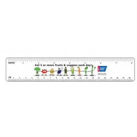 8" Plastic Ruler with Logo