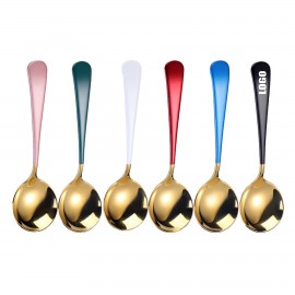 Personalized 6.22 Inch Dual Color Gold Spoon