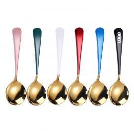 6.22 Inch Dual Color Gold Spoon with Logo
