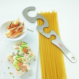 Stainless Steel S-shaped Pasta Measuring Tool with Logo