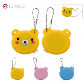 Bear Tape Measure Keychain with Logo  Bear Tape Measure Keychain with Logo