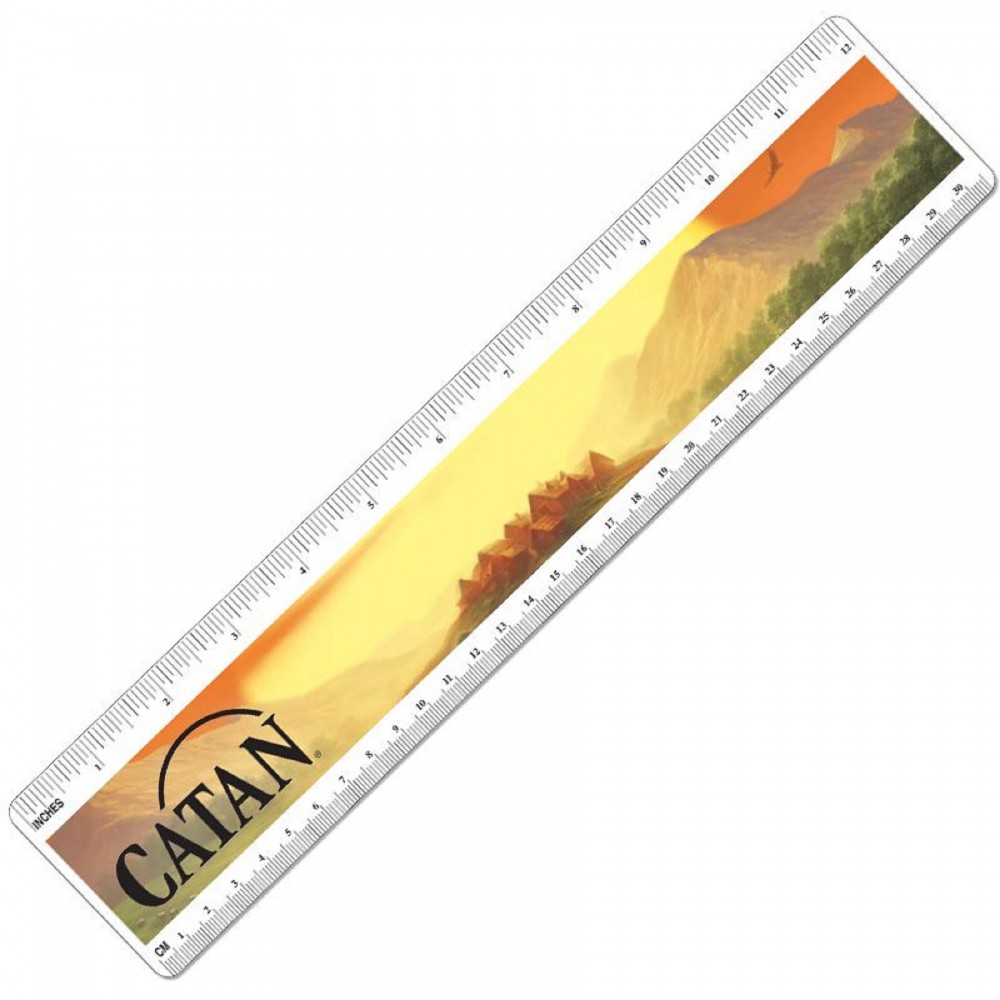 Ruler, 12" Wide and Thick (.040 mil) with Logo Ruler, 12" Wide and Thick (.040 mil) with Logo