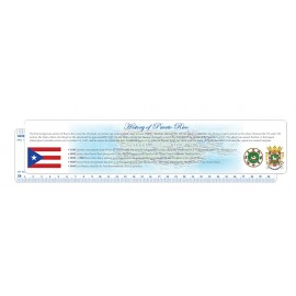 Ruler, 12" History of Puerto Rico with Logo