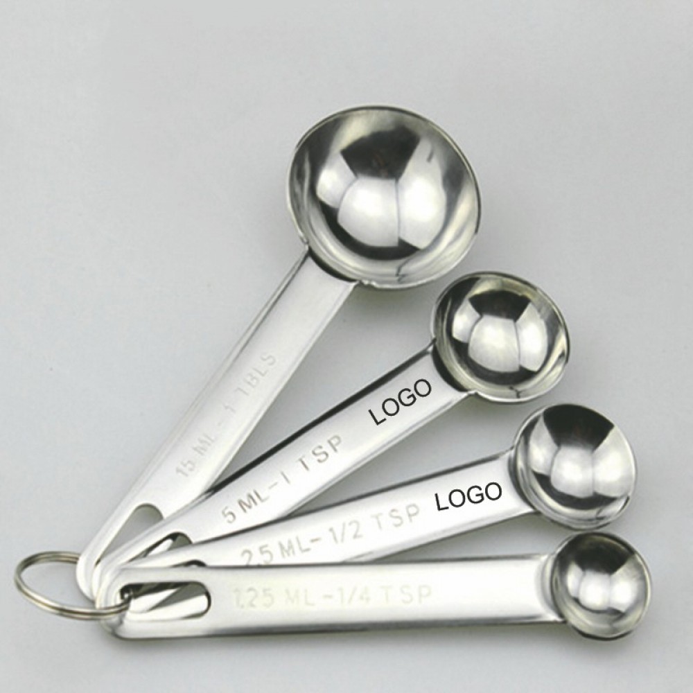 Custom Imprinted Stainless Steel Measuring Spoons Custom Imprinted Stainless Steel Measuring Spoons