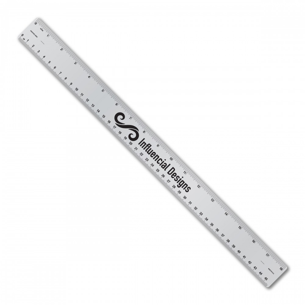 18" Aluminum Ruler with General Scales with Logo