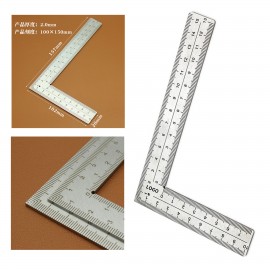 Custom 4 inch by 6 inch Stainless Steel L Shaped Ruler