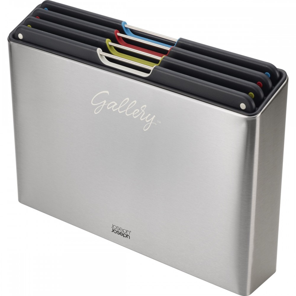 Joseph Joseph Folio Steel 4-piece Cut Board Set with Logo