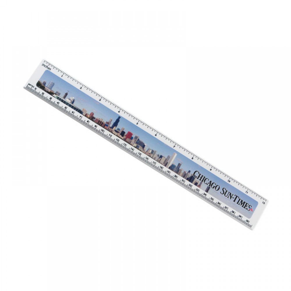 Logo Branded 12" Ruler With Digital Imprint