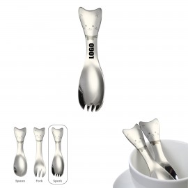 Cat Shaped Spork Dessert Fruit Fork Spoon with Logo