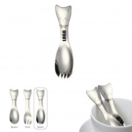 Personalized Cat Shaped Spork Dessert Fruit Fork Spoon