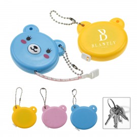 Bear Tape Measure Keychain (Economy Shipping) with Logo