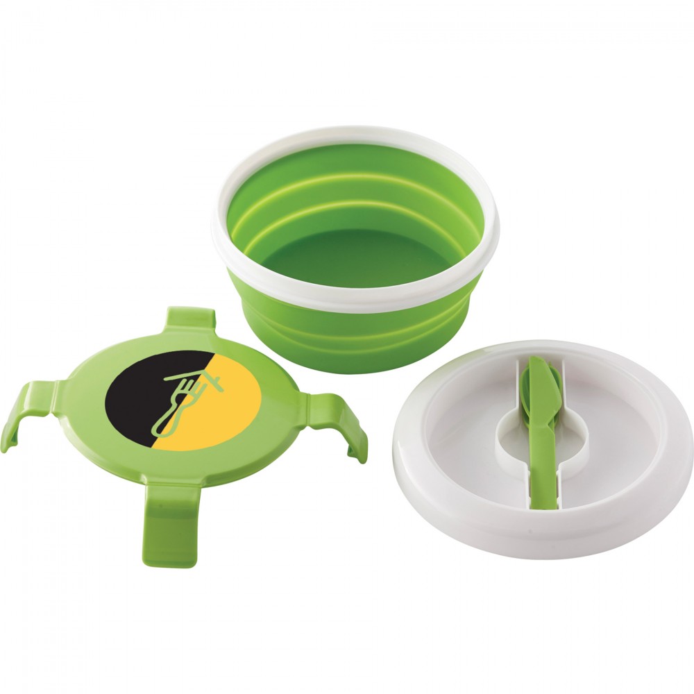 Collapsible Silicone Lunch Set Logo Branded