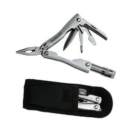 Micro Stainless Pocket Multi Tool w/ Super Bright LED Light with Logo