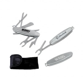 Comfort Grip Stainless Pliers Multi Tool w/ Nylon Belt Pouch with Logo
