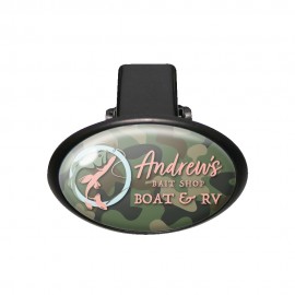 Oval Hitch Cover w/Laminated Decal with Logo