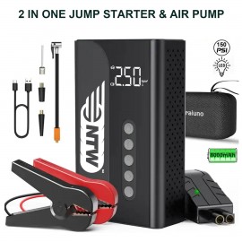 10000mAh Portable Emergency battery booter w/ 150PSI Emergency inflater air compressor with Logo