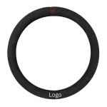Personalized Universal Round Faux Suede Steering Wheel Cover (15")