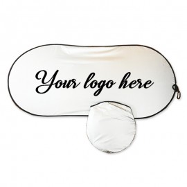 Personalized Foldable Single Panel Auto Sun Shade W/ Pouch