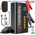 10000mAh Portable Emergency Battery Booter w/ 150PSI Emergency Inflater Air Compressor with Logo