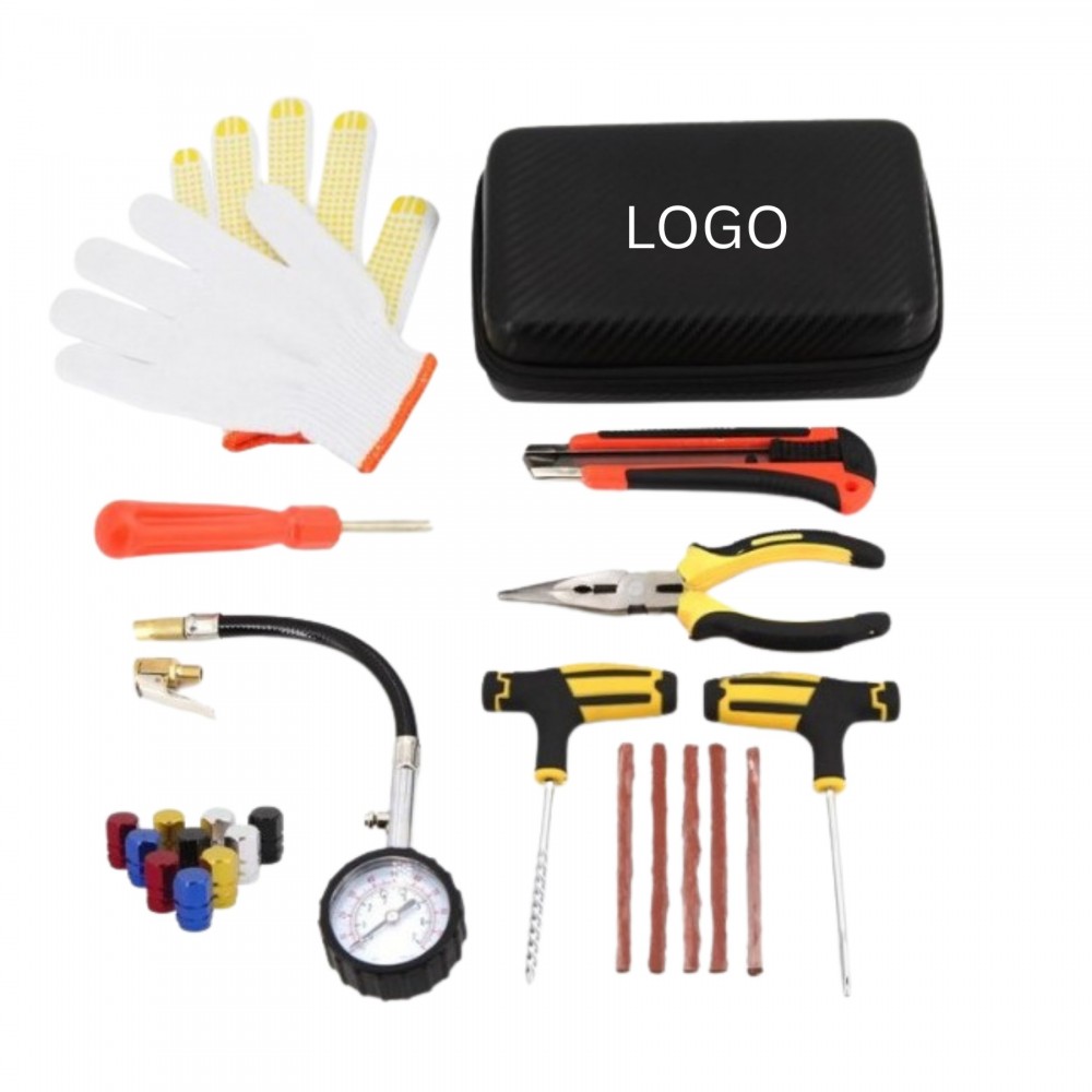 Steel And Plastic Tire Repair Kit with Logo